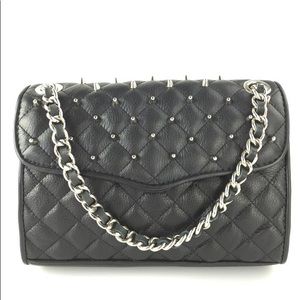 Grey Rebecca Minkoff Quilted Stud Crossbody Bag